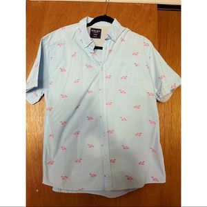 *DEAL: 2 for $15* Men’s Large Flamingo Short Sleeved Button Up Shirt